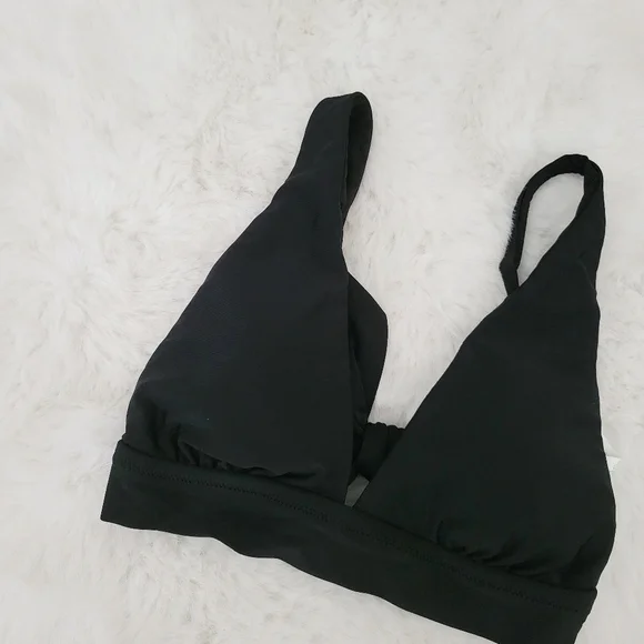 🕶AERIE TIE BACK BIKINI TOP AND SEERSUCKER RUFFLE BIKINI BOTTOM GINGHAM SIZE S - Picture 3 of 12